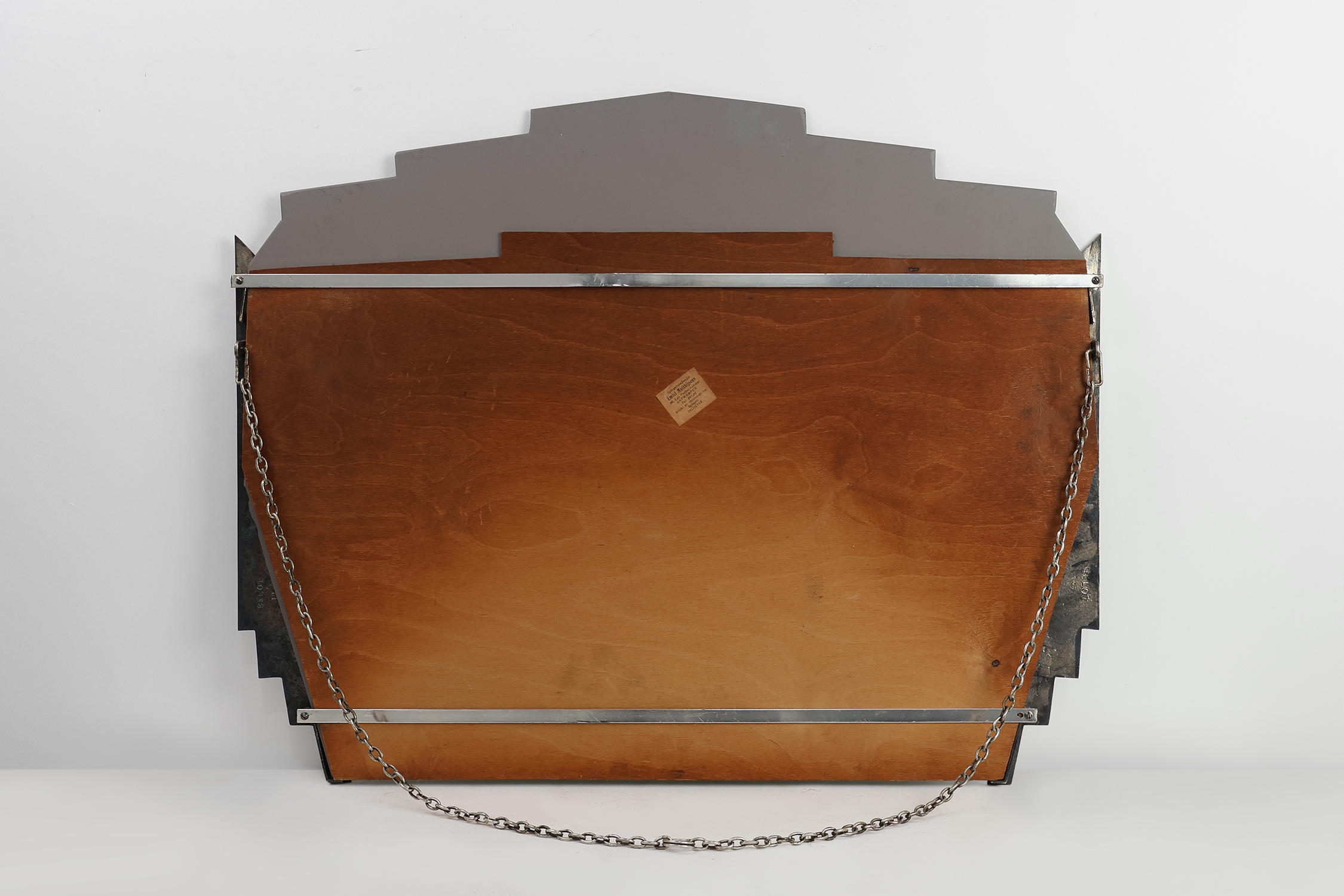 Art Deco Wall Mirror with Emiel Matthijssens Label, Belgium ca. 1920thumbnail